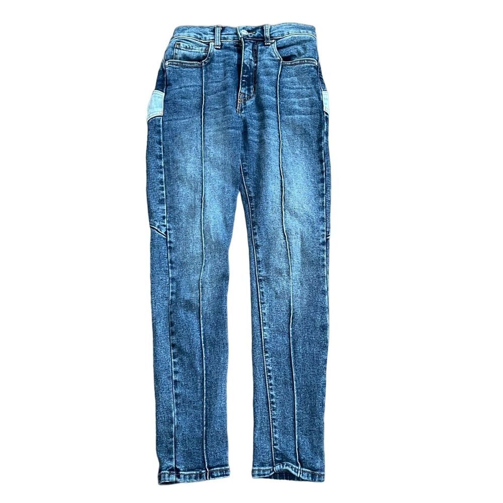 Revice Med Wash Star Straight Leg Skinny‎ Y2K Casual Festival Urban Jeans 25